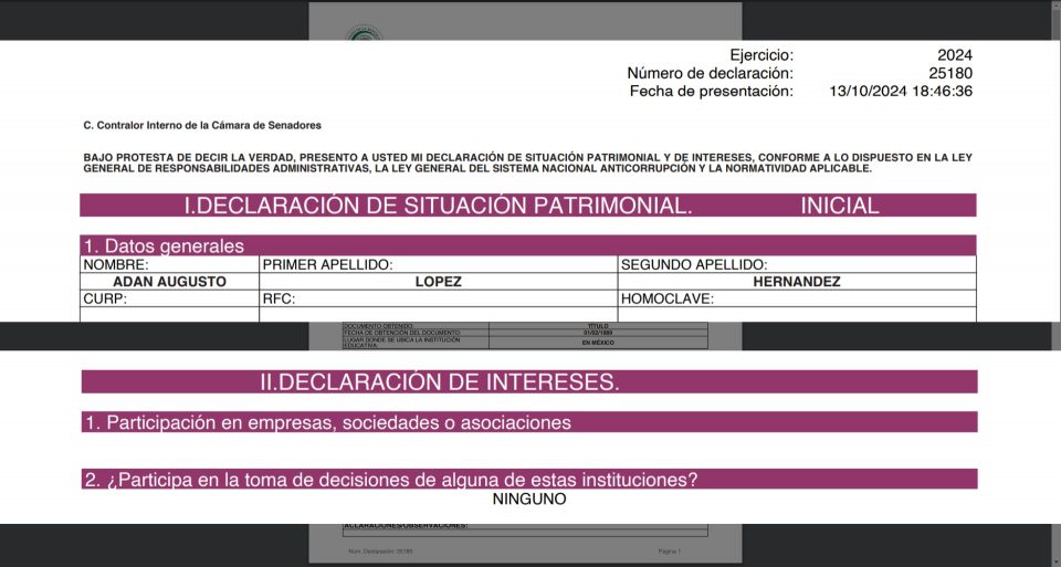 Declaración Patrimonial